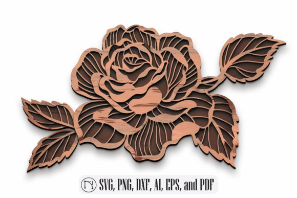 Download Laser Cut Wood Flower Rose SVG Cut File - Laser cut wood Collection