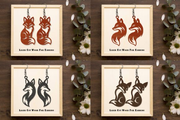 Download Laser Cut Wood Fox Earring SVG Set - Laser cut wood Collection