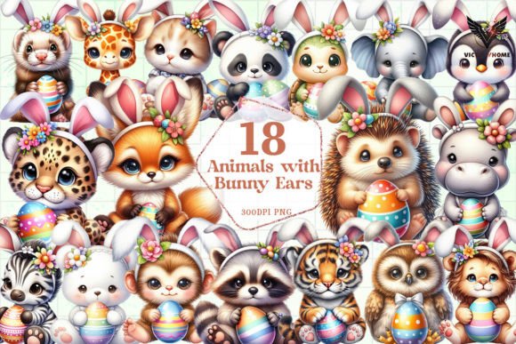 Download Animals with Bunny Ears Clipart PNG - Bunny ears clipart Collection
