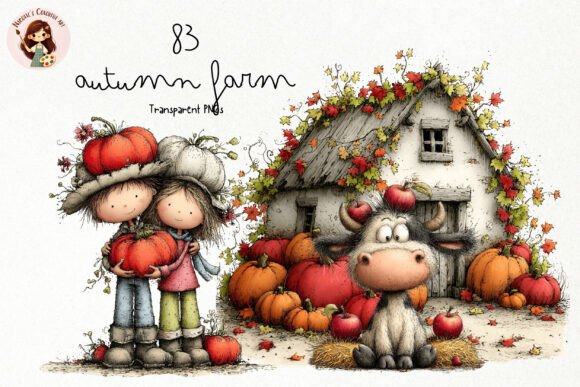 Download Autumn Farm PNG Clipart Bundle - Clipart bundle Collection