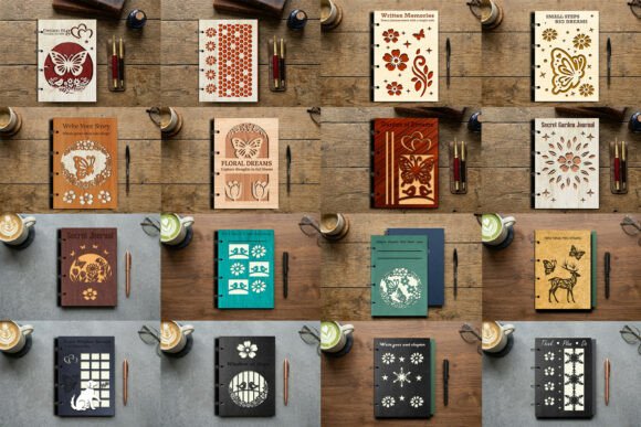 Download Laser Cut Wood Notebook Cover SVG Bundle - Laser cut wood Collection