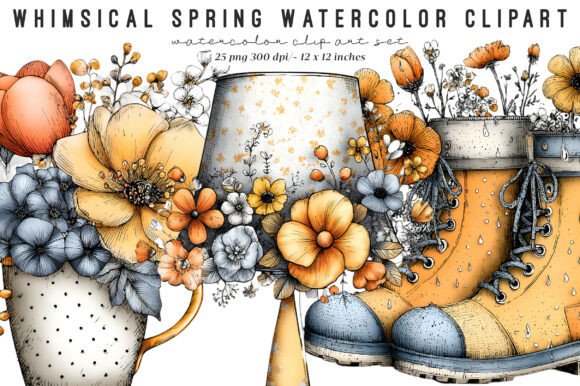 Download Spring Watercolor Clipart Bundle - Clipart bundle Collection