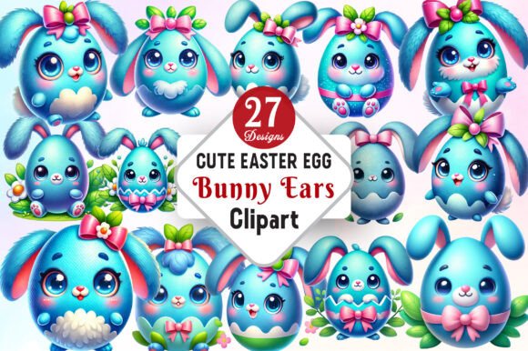 Download Cute Easter Egg with Bunny Ears Clipart - Bunny ears clipart Collection