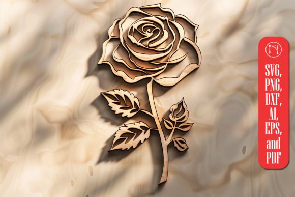 Download Laser Cut Wood Flower Rose SVG Cut File - Laser cut wood Collection