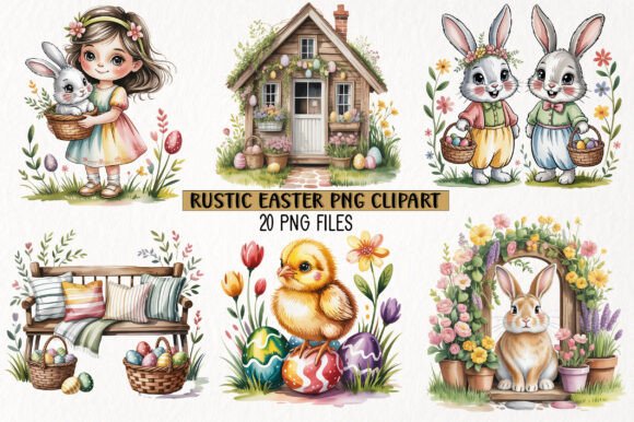 Download Rustic Easter Clipart Bundle - Clipart bundle Collection