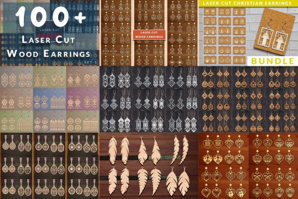 Download 150+ Laser Cut Wood Earrings SVG Bundle - Laser cut wood Collection