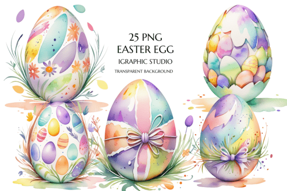 Download Pastel Easter Egg Clipart Bundle - Clipart bundle Collection