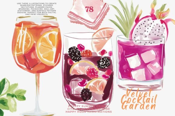 Download Preppy Cocktail Clipart Bundle - Clipart bundle Collection