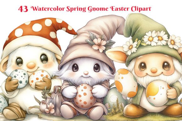 Download Spring Gnome Easter Clipart Bundle - Clipart bundle Collection