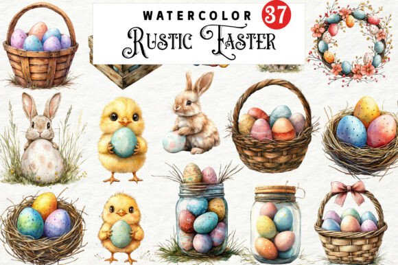 Download Rustic Easter Clipart Bundle - Clipart bundle Collection