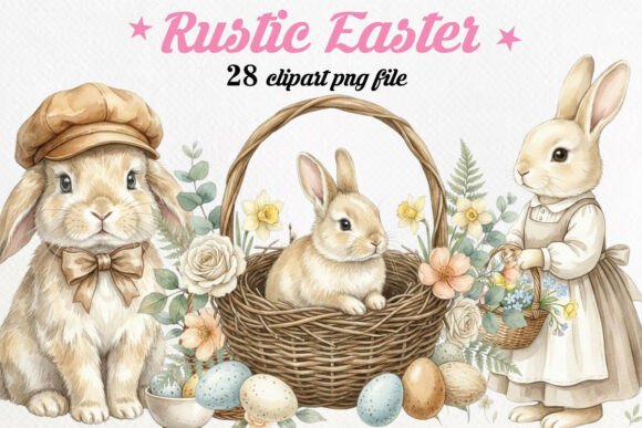 Download Rustic Easter Clipart Bundle - Clipart bundle Collection