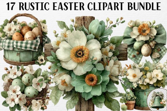 Download Rustic Easter Clipart Bundle - Clipart bundle Collection