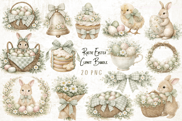 Download Rustic Easter Clipart Bundle - Clipart bundle Collection