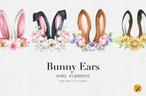 Download Watercolor Bunny Ears Clipart - Bunny ears clipart Collection
