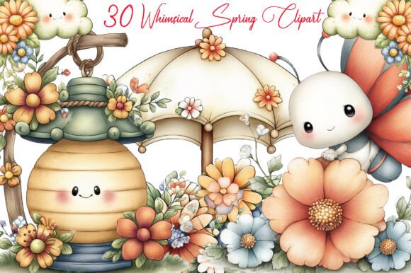 Download Whimsical Spring Clipart Bundle - Clipart bundle Collection